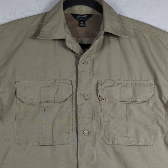 Blackhawk Warrior Wear Rip Stop Khaki Tactical Shirt Short Sleeve Mens Medium - Picture 1 of 5